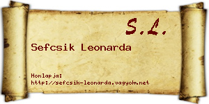 Sefcsik Leonarda névjegykártya
